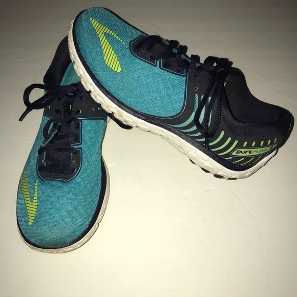 Brooks Pure Flow 6 Blue Tennis Sneakers Shoes 6.5 - Picture 2 of 8